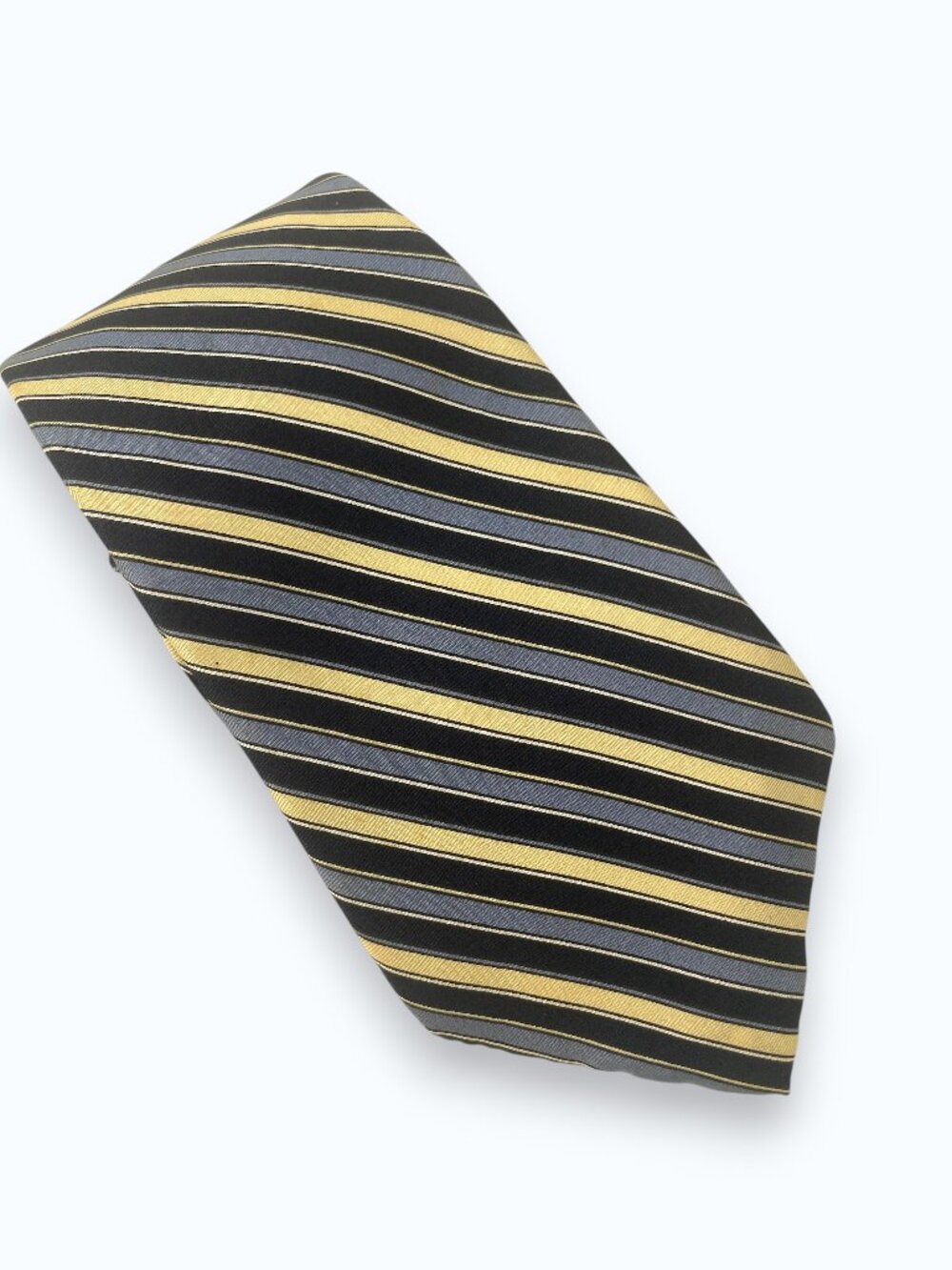 Vintage Italian Striped Silk Tie 3.25" Traditional Classic Cut